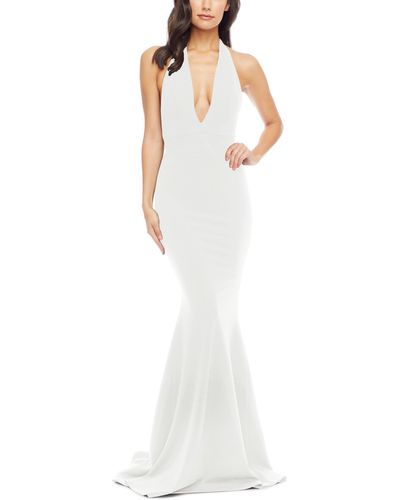 Dress the Population Camden Mermaid Hem Evening Gown - White
