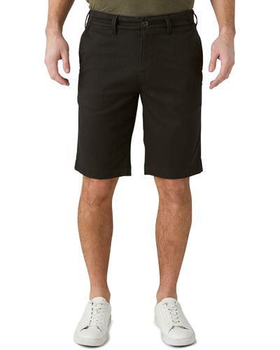 Lucky Brand Stretch Twill Flat Front Shorts - Black