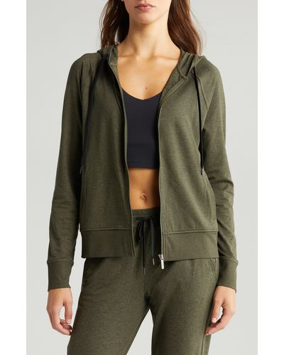 Zella Restore Soft Full Zip Hoodie - Green