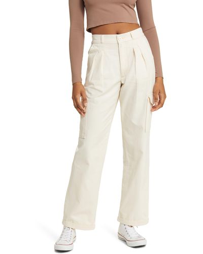 PacSun Cotton Cargo Pants - Natural