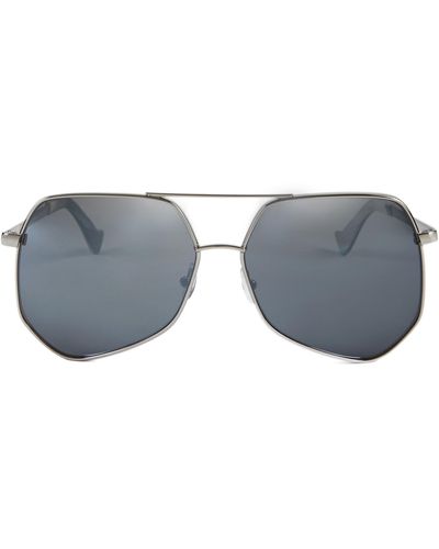 Grey Ant Megalast Ii 56mm Aviator Sunglasses - Blue