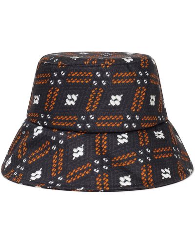 Autumn Adeigbo Diamond Pattern Knit Bucket Hat - Black