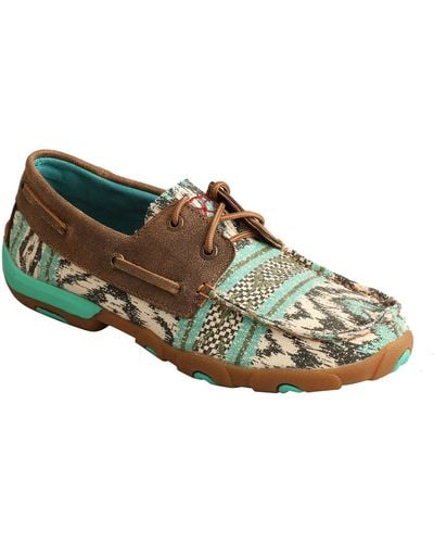 Twisted X Boat Shoe - Green