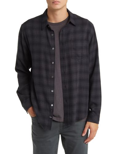 Rails Lennox Plaid Button-up Shirt - Black