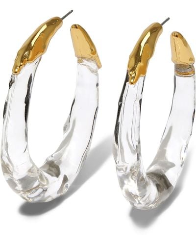 Alexis Lucite® Molten Hoop Earrings - White