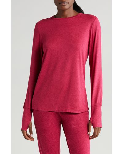 Zella Liana Restore Soft Lite Long Sleeve T-shirt - Pink