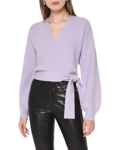 Wayf Sterling Wrap Sweater - Purple
