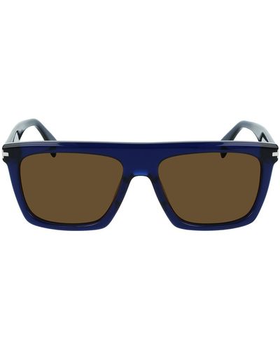 Lanvin 57mm Rectangular Sunglasses - Blue