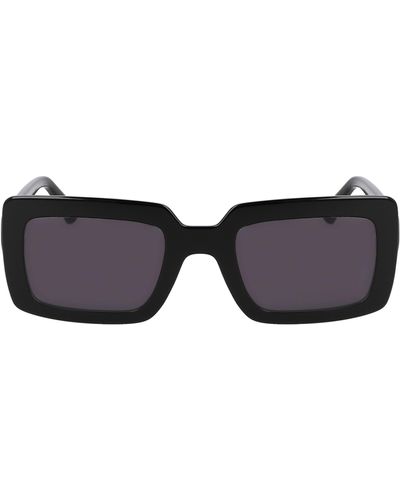 Longchamp 53mm Rectangular Sunglasses - Black