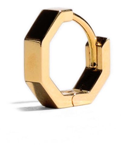 JEM Paris Octogone 18k Gold Single huggie Earring - Metallic
