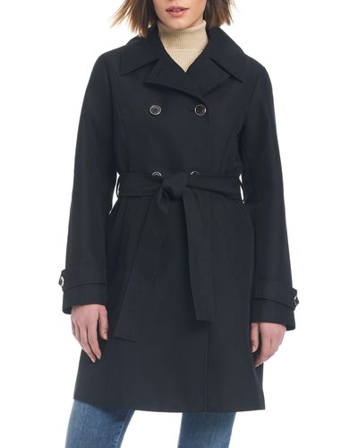 Sanctuary Double Breasted Trench Coat - Blue