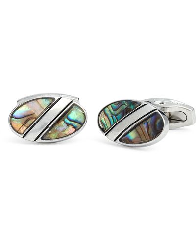 CLIFTON WILSON Mother-of-pearl Cuff Links - Green