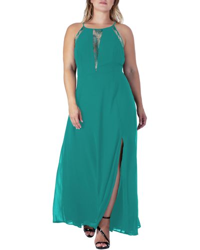 Standards & Practices Lace Detail Maxi Dress - Green