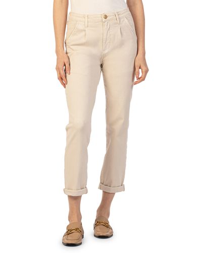 Kut From The Kloth Rachael Pleated High Waist Mom Pants - Natural