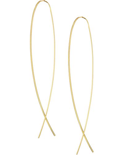 Lana Jewelry Jewelry Flat Upside Down Hoop Earrings - White