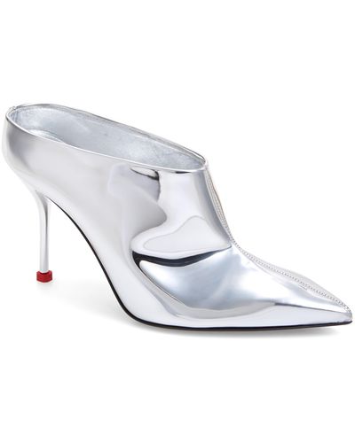 Alexander McQueen Thorn Pointed Toe Mule - White