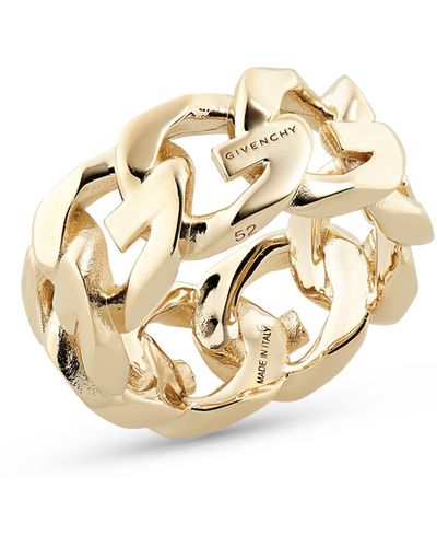 Givenchy Women's Stitch Ring in Metal with Crystals - Silvery - Size 5.25