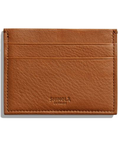 Shinola Leather Card Case - Brown