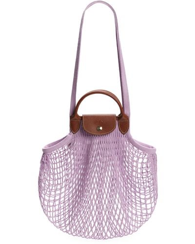 Longchamp Le Pliage Filet Knit Shoulder Bag - Purple