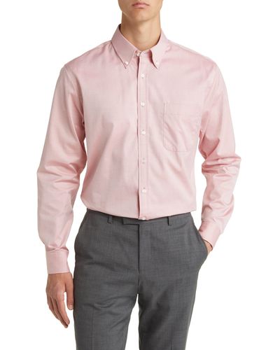Nordstrom Trim Fit Royal Oxford Solid Dress Shirt - Pink