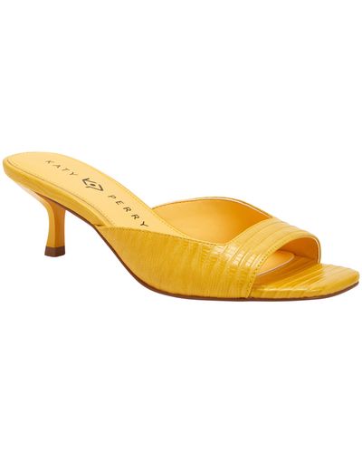 Katy Perry The Ladie Kitten Heel Slide Sandal - Yellow