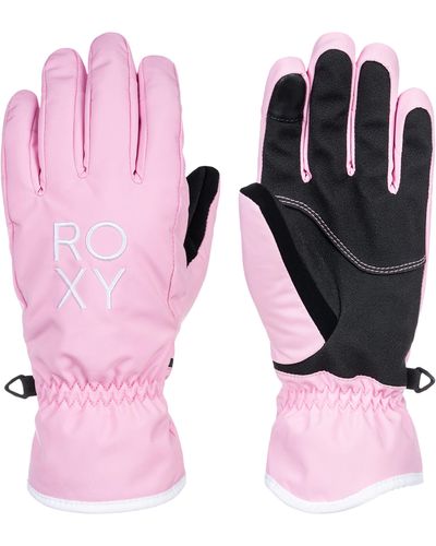 Roxy Freshfield Water Repellent Ski Gloves - Pink