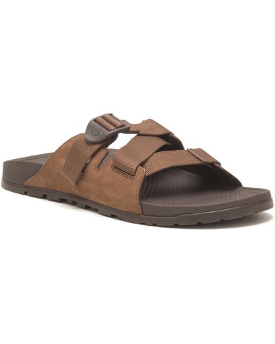 Chaco Lowdown Leather Slide Sandal - Brown