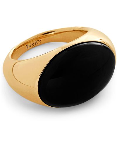 Monica Vinader X Kate Young Onyx Dome Ring - Black