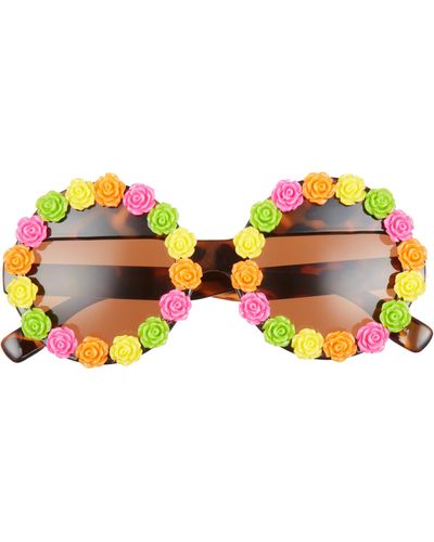 Rad & Refined Rad + Refined Flower 55mm Round Sunglasses - Yellow
