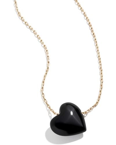 BaubleBar Juno Heart Pendant Necklace - White