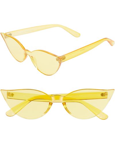 Rad & Refined Rad + Refined Mono Color Cat Eye Sunglasses - Yellow
