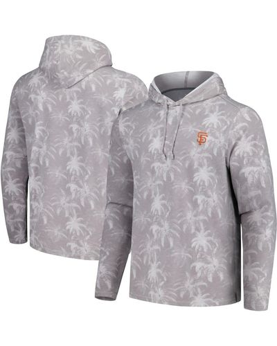 Tommy Bahama San Francisco Giants Palm Frenzy Hoodie Long Sleeve T-shirt At Nordstrom - Gray