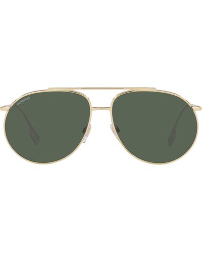 Burberry 61mm Aviator Sunglasses - Green