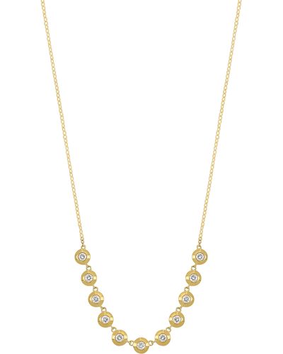 Bony Levy Monaco Diamond Frontal Necklace - Metallic