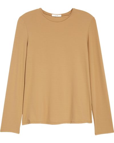 The Row Iverness Long Sleeve Jersey Pullover - Natural