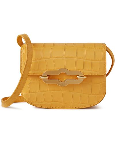 Mulberry Small Pimlico Matte Croc Embossed Leather Satchel - Yellow