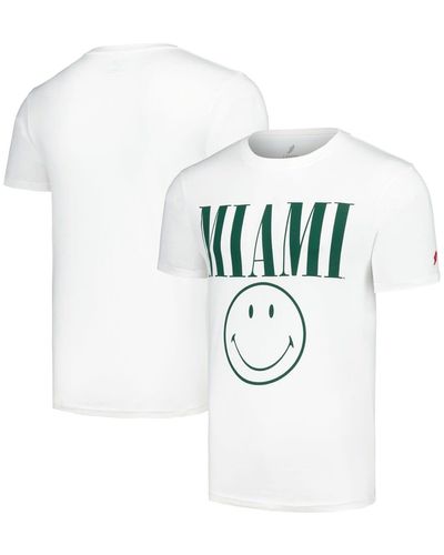 League Collegiate Wear Miami Hurricanes Smiley All American T-shirt At Nordstrom - White