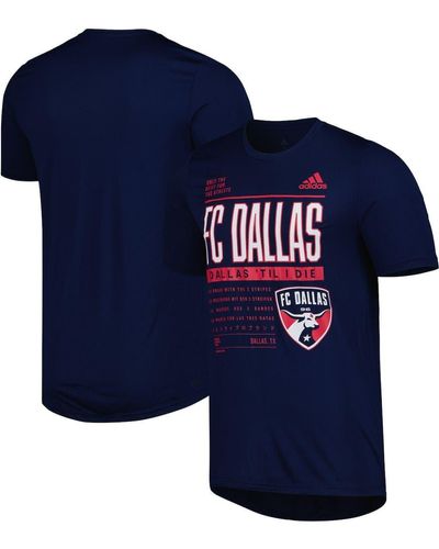 Adidas New York City FC DNA Navy Long Sleeve Shirt, Men's, Small, Blue
