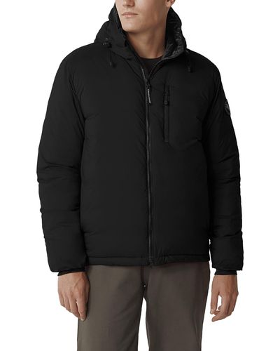 Canada Goose Lodge Packable Down Hooded Jacket - Black