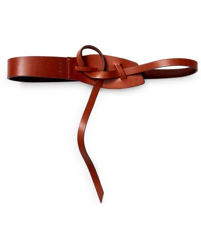 Free People Lyra Leather Belt - Red