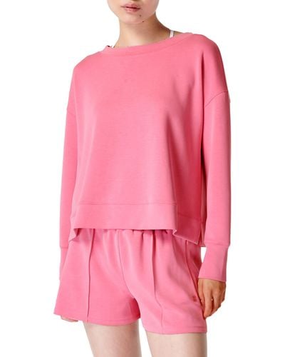 Sweaty Betty Sand Wash Cloudweight Sweatshirt - Pink
