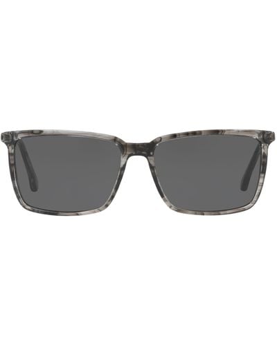 Brooks Brothers 58mm Rectangular Sunglasses - Gray