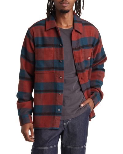 Dickies Coaling Plaid Flannel Button-up Overshirt - Multicolor