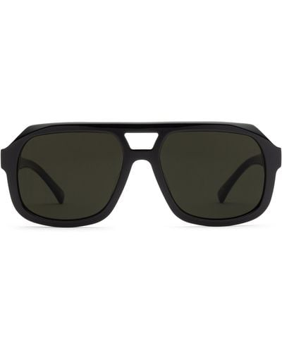Electric Augusta 57mm Polarized Square Aviator Sunglasses - Black