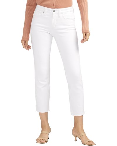 Silver Jeans Co. Isbister High Waist Straight Leg Jeans - White
