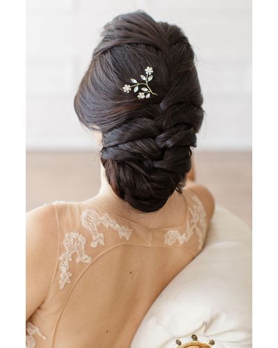 Brides & Hairpins Ameenah Floral Crystal Pin - Black