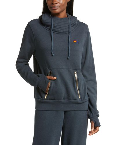 Aviator Nation Bolt Ninja Cotton Blend Hoodie - Blue