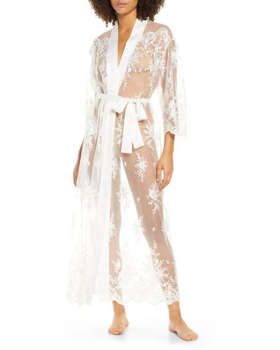 Rya Collection Darling Sheer Lace Robe - White