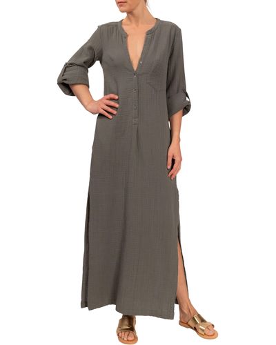 EVERYDAY RITUAL Tracey Cotton Caftan - Brown