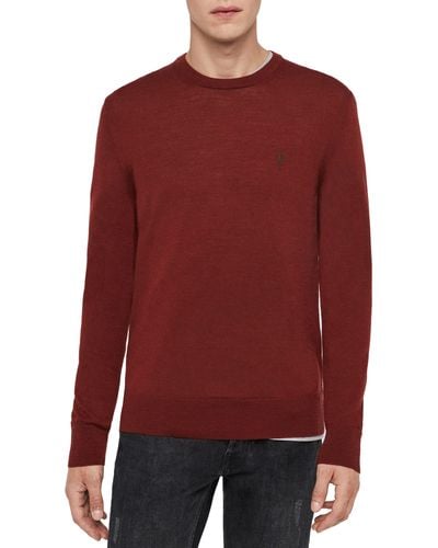 AllSaints Mode Slim Fit Wool Sweater - Red
